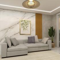 Painel Ripado Barra WPC MDF 250CMX49,6cm Gelius Marrom/Marrome