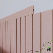Painel Ripado Cabeceira Quarto Cama Casal - Play+ Rosa