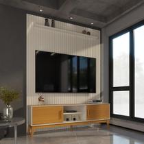 Painel Ripado Com Rack TV 75 Polegadas Domus 184cm Painel Ripado Com Rack TV 75 Polegadas Domus 184cm