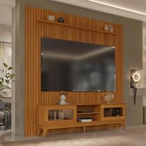 Painel Ripado Com Rack TV 75 Polegadas Reflecta Amber 229cm