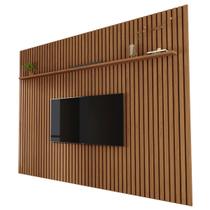 Painel Ripado Completo Parede 2.20m x 2.20m Freijo Versátil Giga Móveis