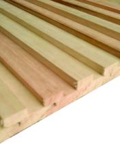 Painel Ripado de Madeira Maciça Com Encaixe Macho e Fêmea Réguas 220x3,5 cm NeonX M²