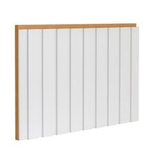 Painel Ripado de Madeira MDF 270cmx1,5cmx6cm Branco Casablanca