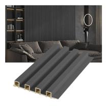 Painel Ripado de Madeira Prime PVC Cinza Manhattan 2,9mX16cm