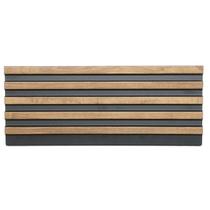 Painel Ripado de Poliestireno 12,2 Cm X 1,2cm Metro Linear-gr02pr-bs - Barra 2,85ml Black Sucupira