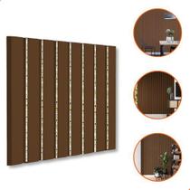 Painel Ripado Decorativo Alumínio Para Fita Led 1m P/ Sala Marrom