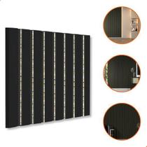 Painel Ripado Decorativo Alumínio Para Fita Led 1m P/ Sala Preto Painel Ripado Decorativo Alumínio Para Fita Led 1m P/ Sala Preto