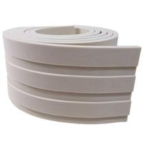 Painel Ripado Decorativo Eva Autocolante 10Cm 2,5M Off-White