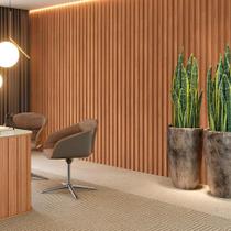 Painel Ripado Decorativo Paris 250x90 Freijó - Pradel