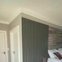 Painel Ripado em Barra 12,2x1,2x285cm Poliestireno Casa Grassi - caixa com 2,85 m - Gray