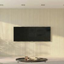Painel Ripado em Barra até 85 Polegadas 250CMX322CM 100% MDF Supremo Bege Off White