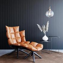 Painel Ripado em Placa 10,5 x 270cm (1,40m²) MDF Preto Moldufama