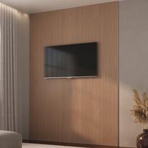Painel Ripado em Placa 2,85x12,2 (3,92m²) Poliestireno Marrom/Sucupira Ruffino