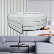 Painel Ripado Eva Autocolante Branco 10cm - Rolo 30 metros