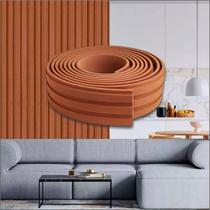 Painel Ripado Eva Autocolante Bronze 10cm - Rolo 15 metros