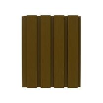 Painel Ripado Externo em Placa 21,9x290cm (3,17m²) WPC Marrom/Teak a Casa Grassi