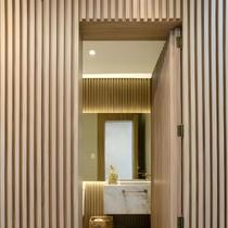 Painel Ripado Interno Amadeirado de Poliestireno 270cm X 12cm 1cm Espessura Formaco Decor