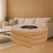 Painel Ripado Laminado Autocolante Bege Carvalho 10 metros