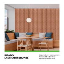 Painel Ripado Laminado Eva 10Cm Largura Cor Bronze Linha Painel Ripado Laminado Eva 10Cm Largura Cor Bronze Linha