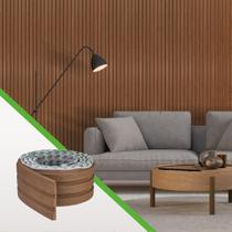 Painel Ripado Laminado Papel de Parede EVA Autocolante Amadeirado Simula Madeira Linha Madeto Cinamomo Meu Rodapé Rolo de 05 metros, 10cm de largura