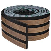 Painel Ripado Madeto Nogueira Intenso 10Cm X 1,0Cm 10M Painel Ripado Madeto Nogueira Intenso 10Cm X 1,0Cm 10M