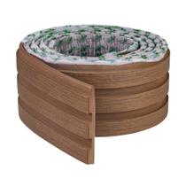 Painel Ripado Meu Rodapé Autocolante Madeto Nogueira Natural 10x1cm 2,5m