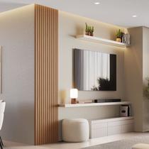 Painel Ripado Milão 2,50x0,58x3,3mm(1,45)m² Ecorevest Marrom/Itapuã Painel Ripado Milão 2,50x0,58x3,3mm(1,45)m² Ecorevest Marrom/Itapuã