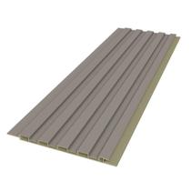 Painel Ripado Modaza WPC Cinza, 16,7 x 285 cm Painel Ripado Modaza WPC Cinza, 16,7 x 285 cm