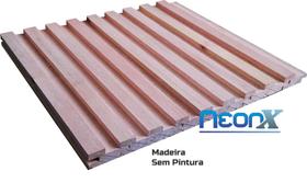 Painel Ripado Modular de Madeira Maciça 30x30 cm Sem Pintura NeonX Cx c/ 18 Unidades