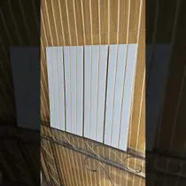 Painel Ripado Off White MDF Decorativo - Kit 40 Placas 45x11cm Painel Ripado Off White MDF Decorativo - Kit 40 Placas 45x11cm