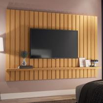 Painel Ripado Para Quarto Sala TV 70 Pol 200cm Conect B01 Cinamomo - Lyam Decor