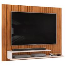 Painel Ripado Para TV 55 Pol 134cm Lipe D05 Freijó Off White - Lyam Decor Painel Ripado Para TV 55 Pol 134cm Lipe D05 Freijó Off White - Lyam Decor