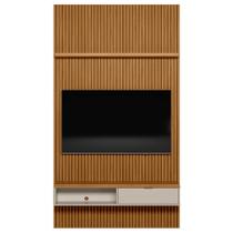 Painel Ripado para TV 60 Pol. com Bancada 141cm Prime Plus L06 Nature/Off White - Mpozenato