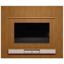Painel Ripado para Tv 75 Pol. com Bancada 297cm Prime Plus L06 Nature/Off White - Mpozenato