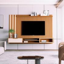 Painel Ripado para TV 80 Polegadas Summer Nature Off White