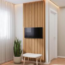 Painel Ripado para TV até 32 Polegadas 80cmx230cm Aruá CabeCasa MadeiraOriginals