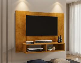 Painel Ripado para TV até 42 Polegadas 120CMX90CM 2 Nichos Navi Marrom