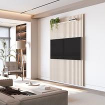 Painel Ripado para TV até 55 Polegadas 100% MDF 138,6CMX240CM Arbo