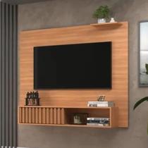 Painel Ripado para TV até 55 Polegadas 136cmx108cm Porta Ripada Tucson Marrom Freijó Painel Ripado para TV até 55 Polegadas 136cmx108cm Porta Ripada Tucson Marrom Freijó