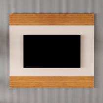 Painel Ripado para TV até 58 Polegadas 100% MDF 160cmx130cm Madrid Marrom Naturalle/Off White Painel Ripado para TV até 58 Polegadas 100% MDF 160cmx130cm Madrid Marrom Naturalle/Off White