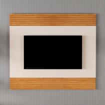 Painel Ripado para TV até 58 Polegadas 100% MDF 160cmx130cm Madrid Marrom Naturalle/Off White Painel Ripado para TV até 58 Polegadas 100% MDF 160cmx130cm Madrid Marrom Naturalle/Off White