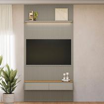Painel Ripado para TV até 60 Polegadas com LED 2 Portas Modular 1.4 Linea Brasil Painel Ripado para TV até 60 Polegadas com LED 2 Portas Modular 1.4 Linea Brasil