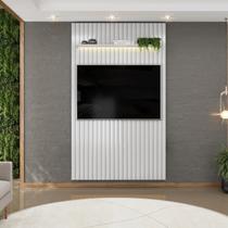 Painel Ripado para TV até 60 Polegadas com LED MDF 143cmx240cm Trento Painel Ripado para TV até 60 Polegadas com LED MDF 143cmx240cm Trento