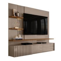 Painel Ripado para TV até 65 Polegadas com LED 2 Portas 167,5x200cm Atena Yescasa