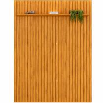 Painel Ripado para TV até 65 Polegadas com Prateleira Trento 183 Cedro - DJ Móveis