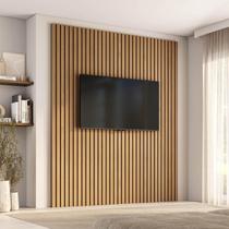 Painel Ripado para TV até 75 Polegadas 200cmx230cm Aruá CabeCasa MadeiraOriginals Jatoba Painel Ripado para TV até 75 Polegadas 200cmx230cm Aruá CabeCasa MadeiraOriginals Jatoba