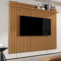 Painel Ripado para TV até 75 Polegadas MDF 185,5cmx183cm Vênus 1.8 Marrom Nature Painel Ripado para TV até 75 Polegadas MDF 185,5cmx183cm Vênus 1.8 Marrom Nature