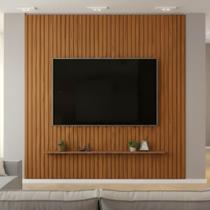 Painel Ripado para TV até 75 Polegadas MDF 250cmx240cm Trento
