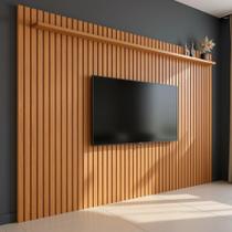 Painel Ripado Para TV Até 75 Polegadas Sala Nature Versátil