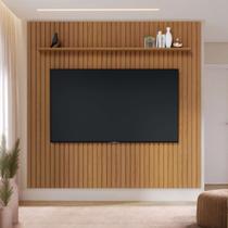 Painel Ripado para TV até 82 Polegadas 100% MDF 250cmx240cm 2.5 YesCasa